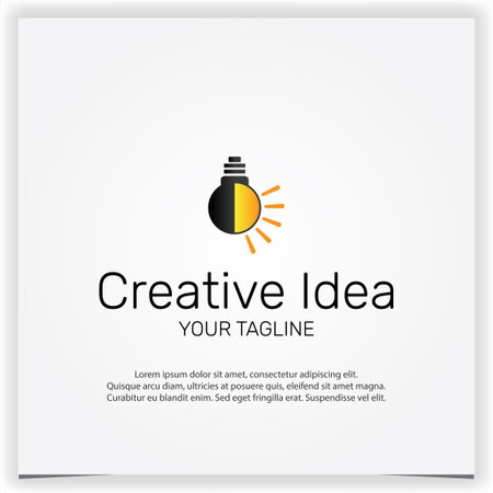 modern light bulb logo design creative premium elegant template vector eps 10のイラスト素材