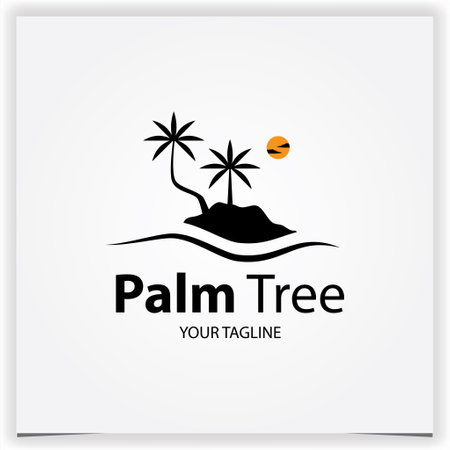 palm tree logo premium elegant template vector eps 10のイラスト素材