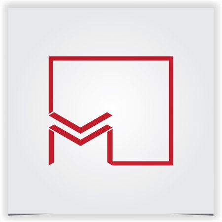 Illustration of premium logo vector with the initials m logo premium elegant template vector eps 10のイラスト素材