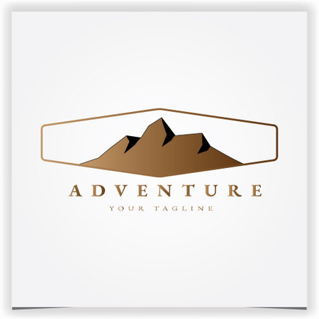 mountain adventure logo premium elegant template vector eps 10のイラスト素材