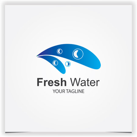 fresh water logo premium elegant template vector eps 10のイラスト素材