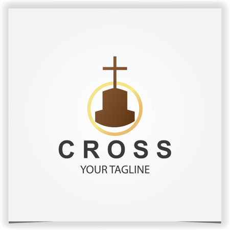 cross logo premium elegant template vector eps 10のイラスト素材