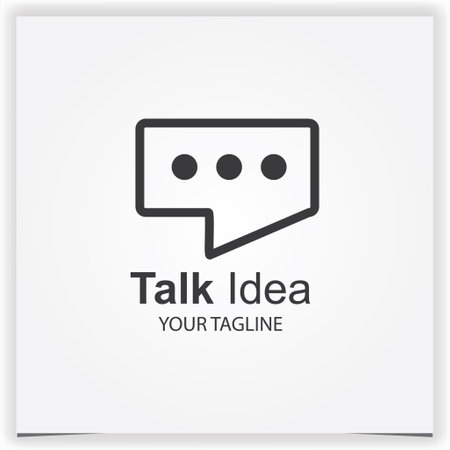 talk and chat logo design premium elegant template vector eps 10のイラスト素材