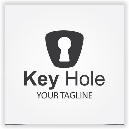 key hole shield logo design premium elegant template vector eps 10のイラスト素材