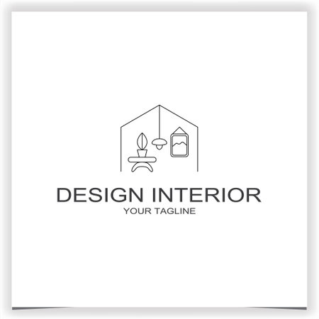 design interior logo premium elegant template vector eps 10のイラスト素材