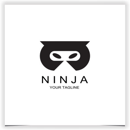 black ninja logo premium elegant template vector eps 10のイラスト素材