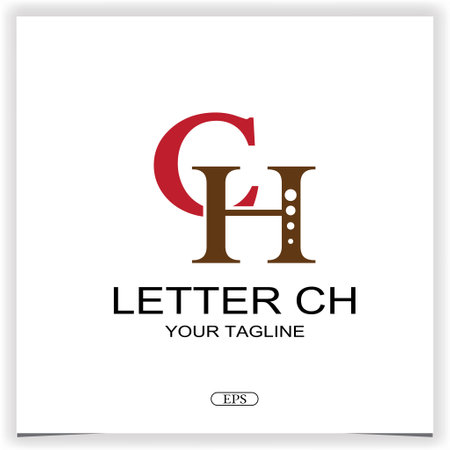 Vector premium quailty initial letter ch h and c monogram classic vintage logo designのイラスト素材