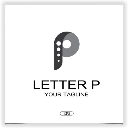letter p logo premium elegant template vector eps 10のイラスト素材