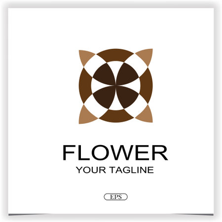 abstract flower clasic logo premium elegant template vector eps 10のイラスト素材