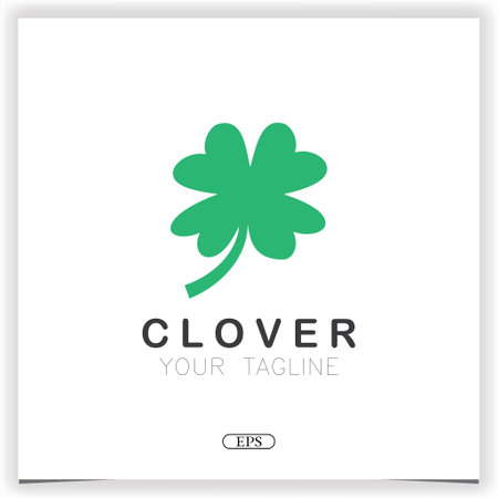 lucky clover logo premium elegant template vector eps 10のイラスト素材