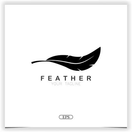 Abstract feather logo design vector image logo premium elegant template vector eps 10のイラスト素材