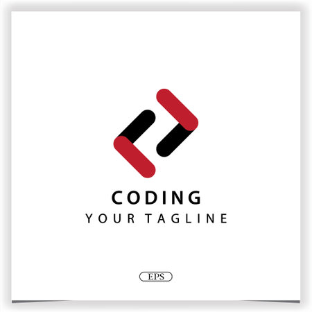 coding or programmer logo premium elegant template vector eps 10のイラスト素材