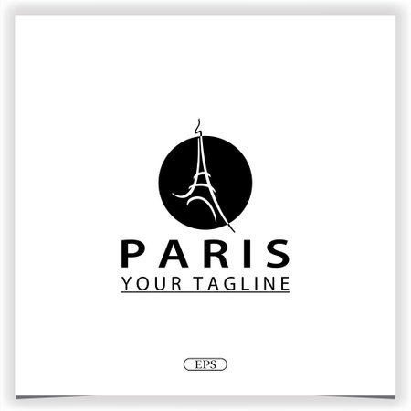 eiffel paris logo premium elegant template design vector eps 10のイラスト素材