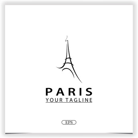 eiffel paris logo premium elegant template design vector eps 10のイラスト素材