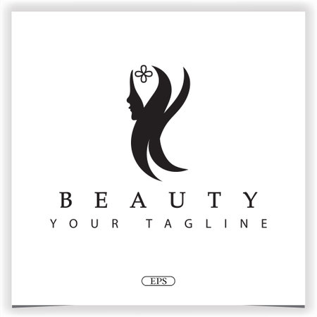 beauty woman logo premium elegant template vector eps 10のイラスト素材