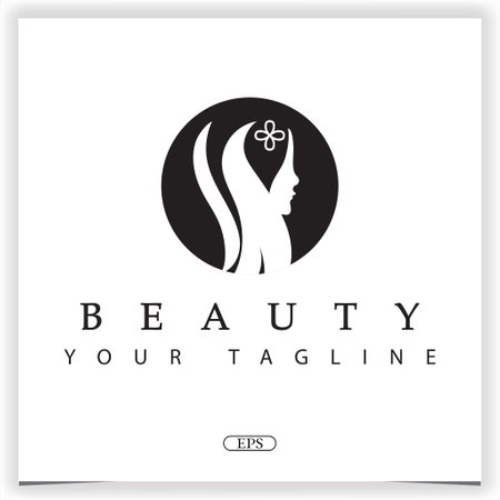 beauty woman logo premium elegant template vector eps 10のイラスト素材