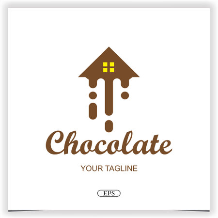 chocolate house logo design premium elegant template vector eps 10のイラスト素材