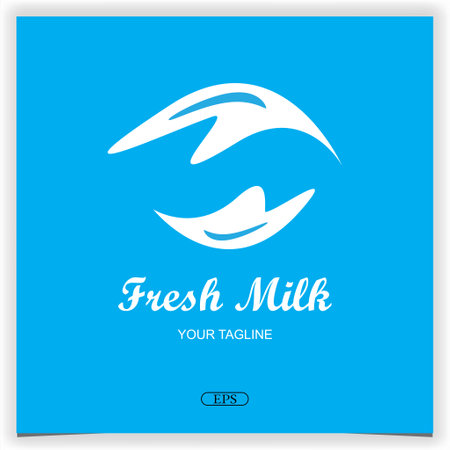Splash fresh milk wave logo design premium elegant template vector eps 10のイラスト素材