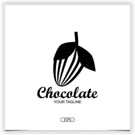 chocolate bean logo design premium elegant template vector eps 10のイラスト素材