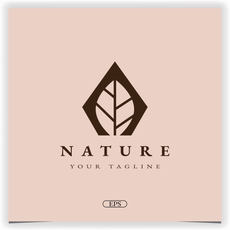 nature leaf logo premium elegant template vector eps 10のイラスト素材
