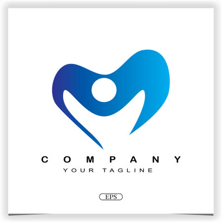 poeple family care logo premium elegant template vector eps 10のイラスト素材