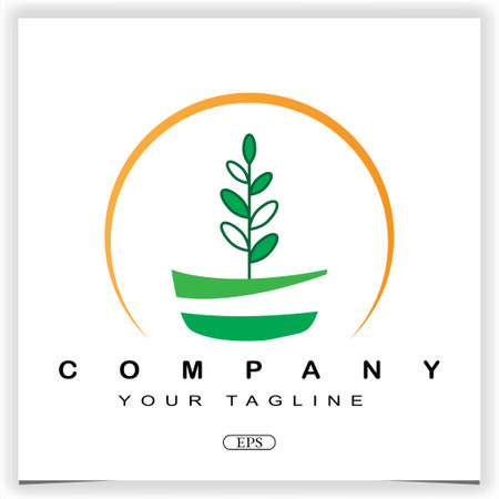 modern botany logo premium elegant template vector eps 10のイラスト素材