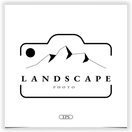 adventure photographer logo premium elegant template vector eps 10のイラスト素材