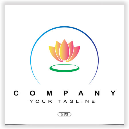 modern lotus logo premium elegant template vector eps 10のイラスト素材