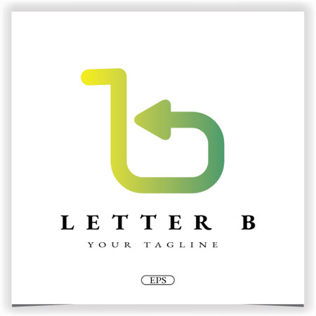 luxury arrow letter b logo premium elegant template vector eps 10のイラスト素材