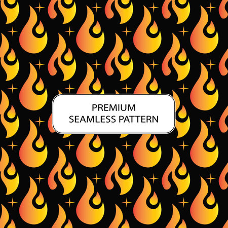 flame seamless pattern abstract premium vector design