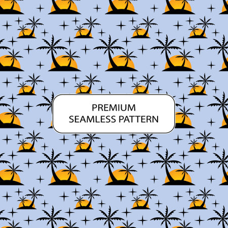 palm tree seamless pattern abstract premium vector designのイラスト素材