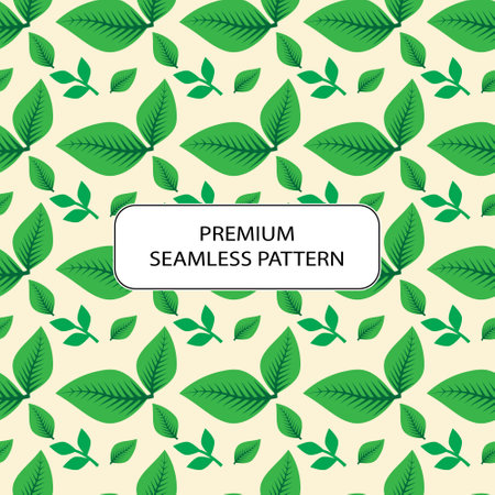tea leaf seamless pattern abstract premium vector designのイラスト素材