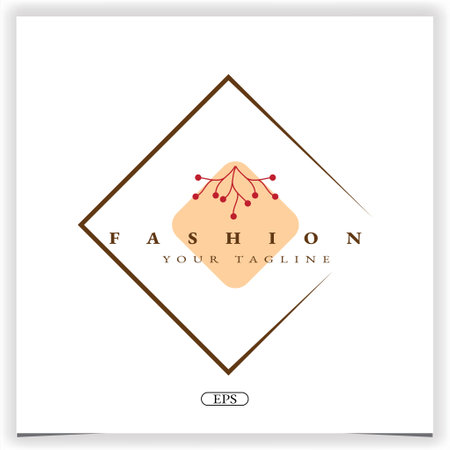 rectangle fashion store logo premium elegant template vector eps 10のイラスト素材