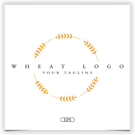 wheat logo premium elegant template vector eps 10のイラスト素材