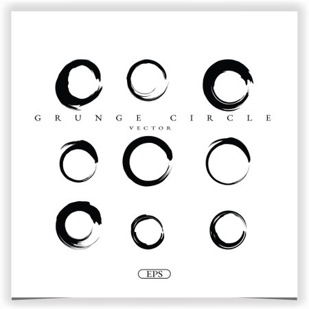 grunge circle vector best for logo templateのイラスト素材