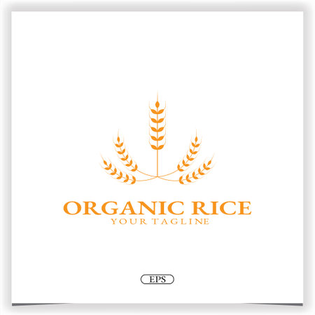 wheat logo premium elegant template vector eps 10のイラスト素材