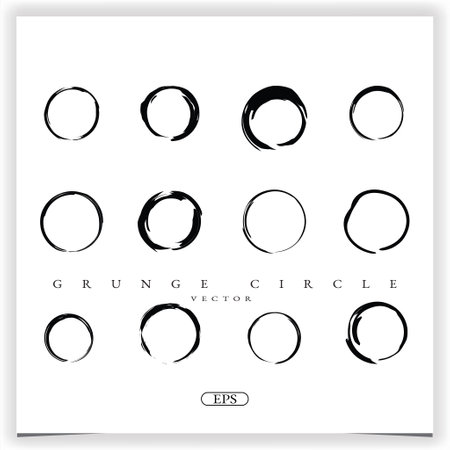 grunge circle vector best for logo templateのイラスト素材