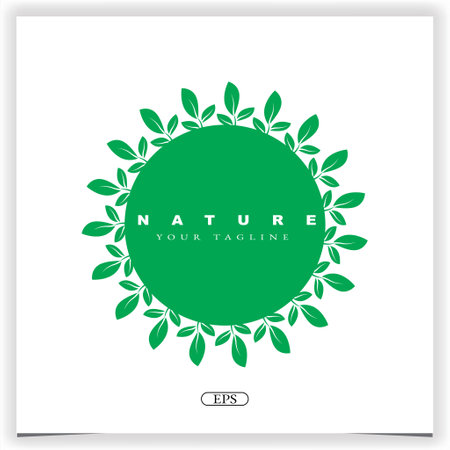 nature plant logo premium elegant template vector eps 10のイラスト素材