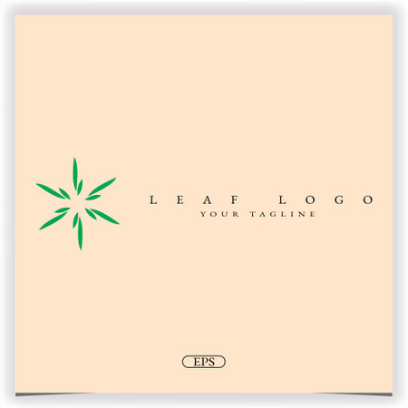 Green tree leaf logo premium elegant template vector eps 10のイラスト素材