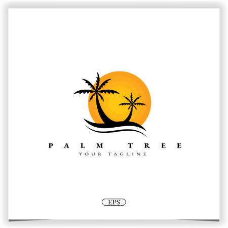 palm logo premium elegant template vector eps 10のイラスト素材