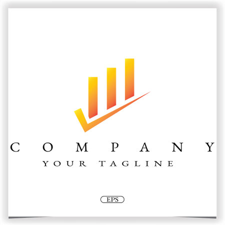chart business logo premium elegant template vector eps 10のイラスト素材