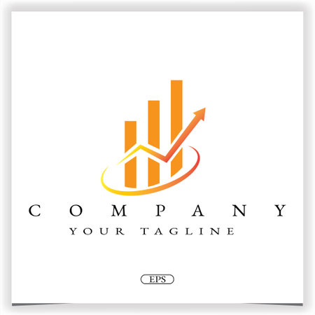 chart arrow business logo premium elegant template vector eps 10のイラスト素材