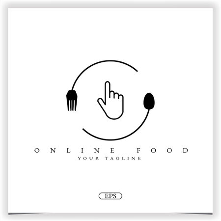 online food  logo premium elegant template vector eps 10のイラスト素材