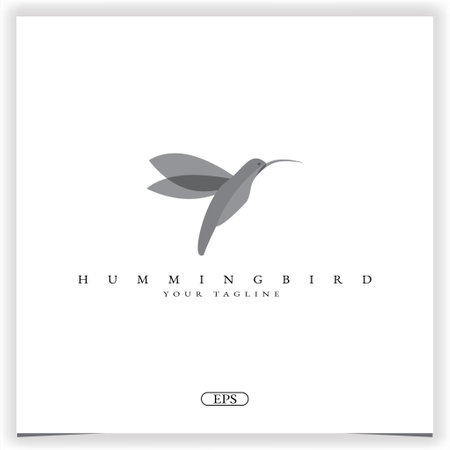 Hummingbird logo template  design logo premium elegant template vector eps 10のイラスト素材