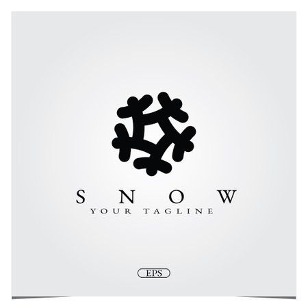 Simple snow Logo design logo premium elegant template vector eps 10のイラスト素材