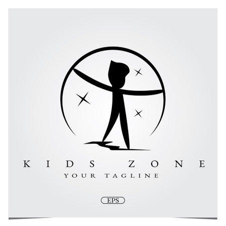 kids zone logo premium elegant template vector eps 10のイラスト素材