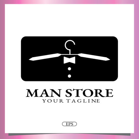 men shop logo premium elegant template vector eps 10のイラスト素材