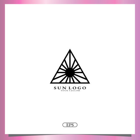 Sun logo premium elegant template vector eps 10のイラスト素材