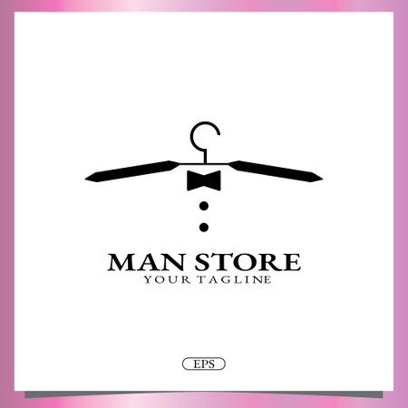 men shop logo premium elegant template vector eps 10のイラスト素材