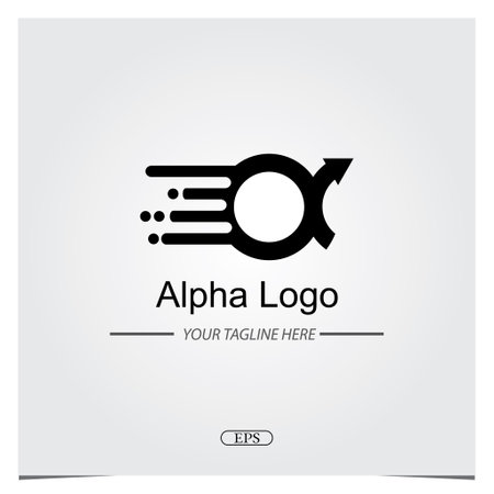 Alpha logo premium elegant template vector eps 10のイラスト素材